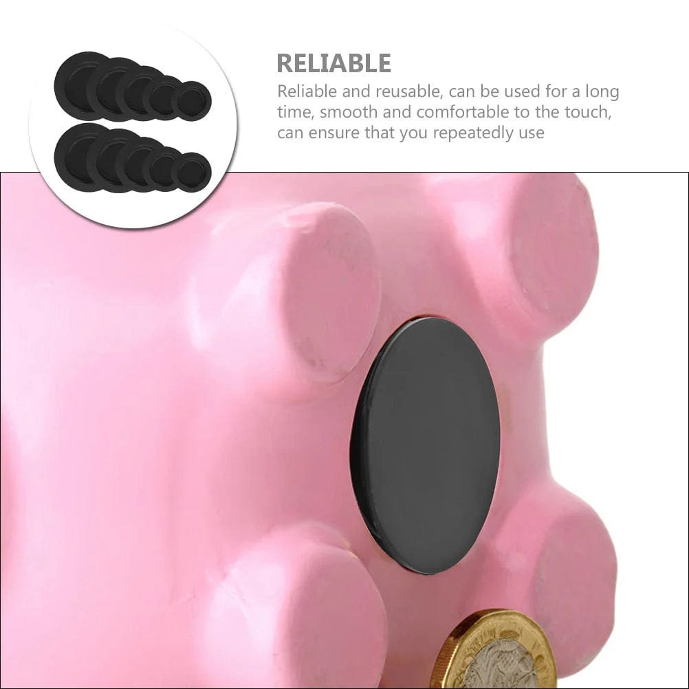 10/20pcs 25/26/30/32/38mm Rubber Money Saving Box Piggy Bank Closure Plug Stopper Cover Round Coin Caps Replacement Black