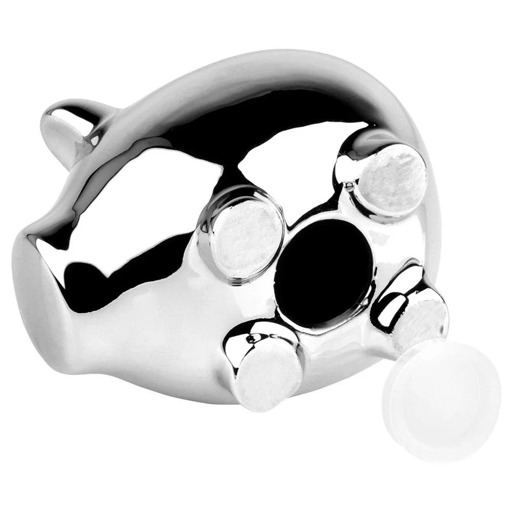 Tirelire Cochon en Céramique Miroir Argenté | Argent'Oink™ Silver