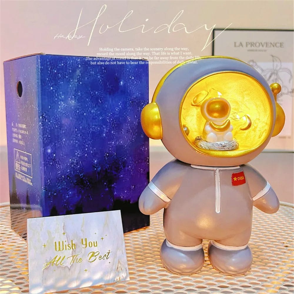 Tirelire Astronaute Veilleuse en Vinyle – Design Futuriste | AstroLume A04 Piggy bank lamp / as shown