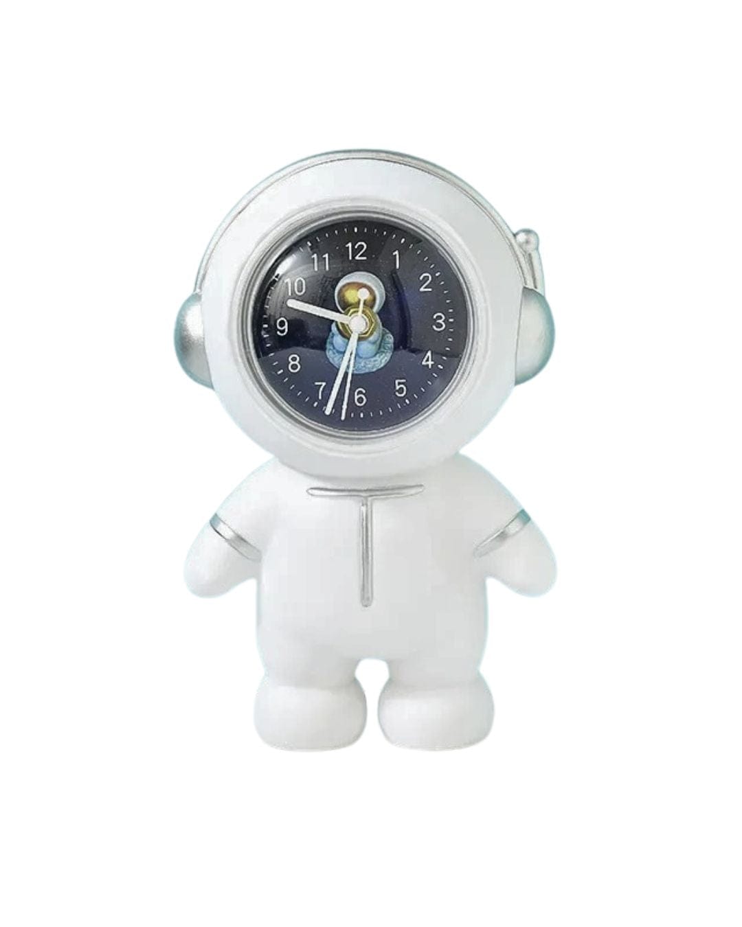 Tirelire Astronaute avec Horloge – Design Futuriste | AstroTime white L stand