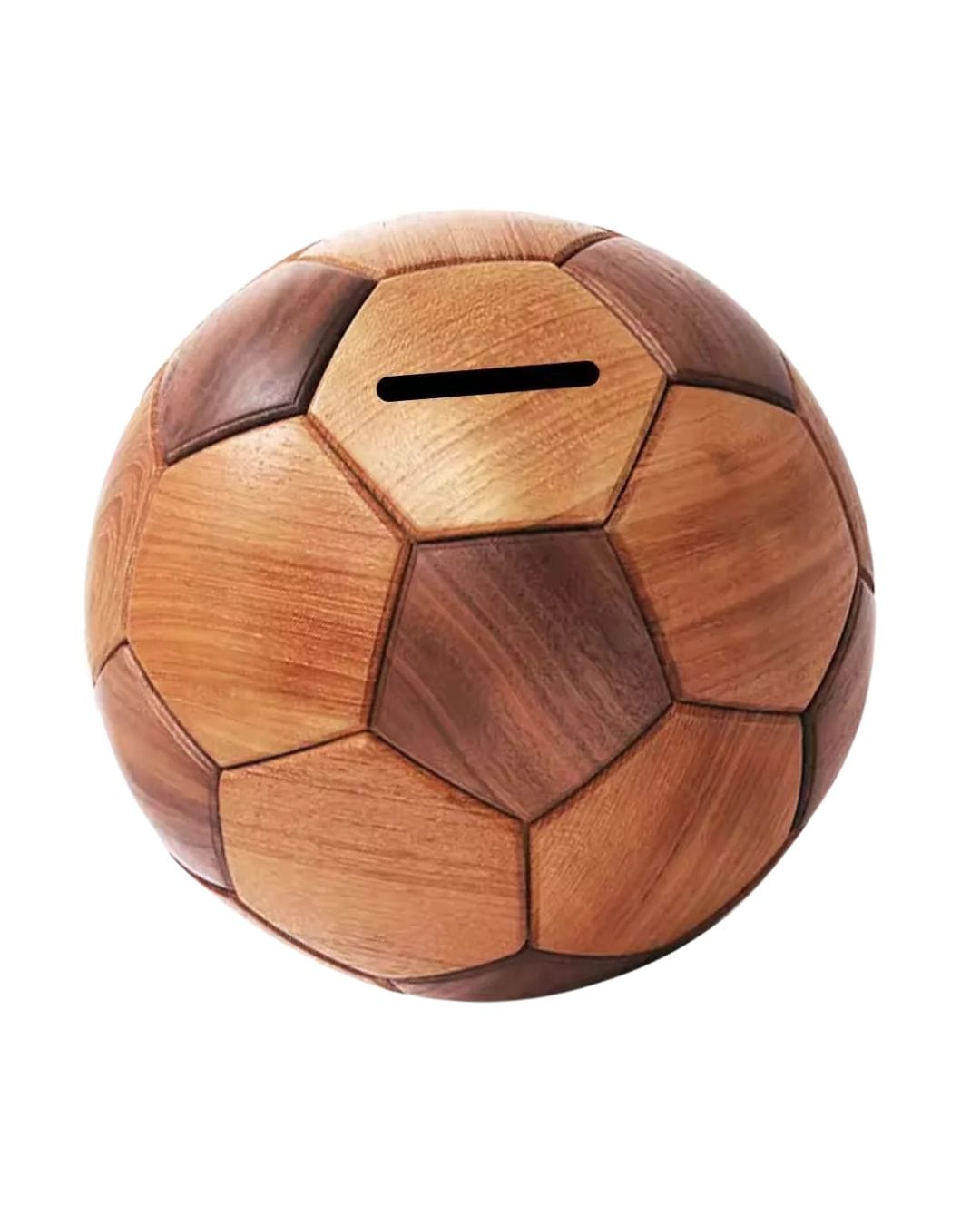 BallonTrésor™ - Tirelire Ballon de Foot en Bois | Rétro et Unique A