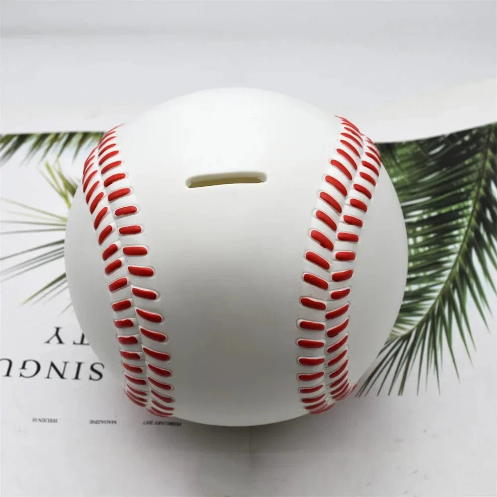 16cm Simulation Baseball Vinyl Piggy Bank Deposit Bank Birthday Gift Decoration Ornament Resistant To Falling  Atm Savings Bank BQB001