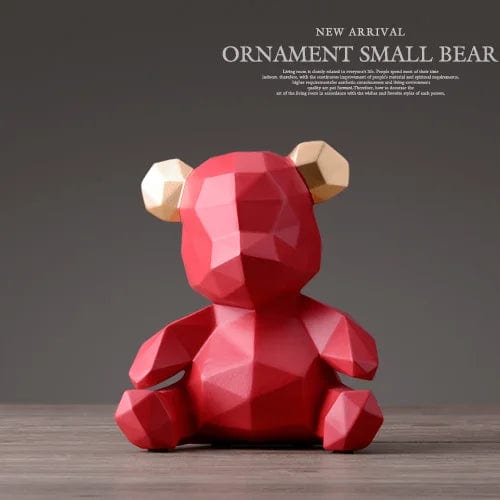 BearVault™ - Tirelire Ourson Design en Résine | Élégance et Originalité Red