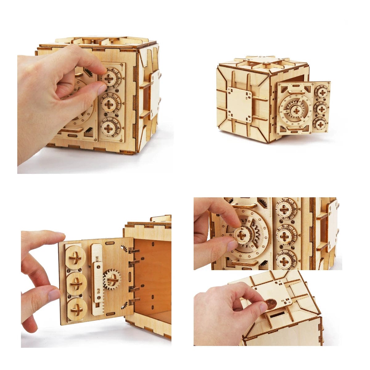 Coffre à Trésors en Bois Puzzle 3D - Boîte à Bijoux Mécanique | BoisMystère™ Code box2