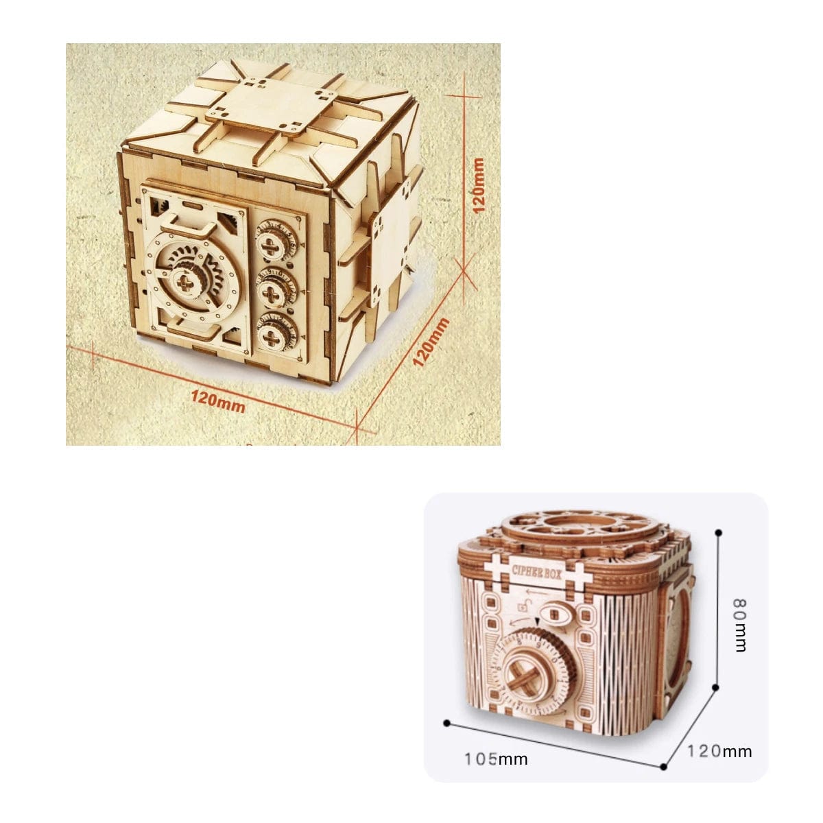 Coffre à Trésors en Bois Puzzle 3D - Boîte à Bijoux Mécanique | BoisMystère™ Code box2