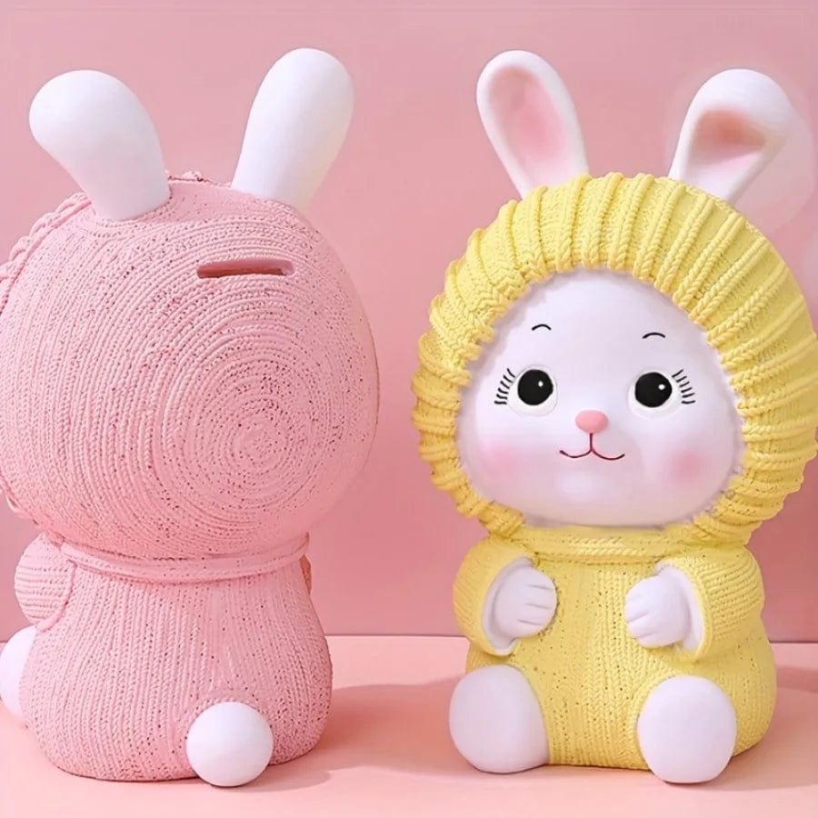 Tirelire Lapin avec Bonnet en Vinyle – Mignonne et Pratique | Bunny'Cosy