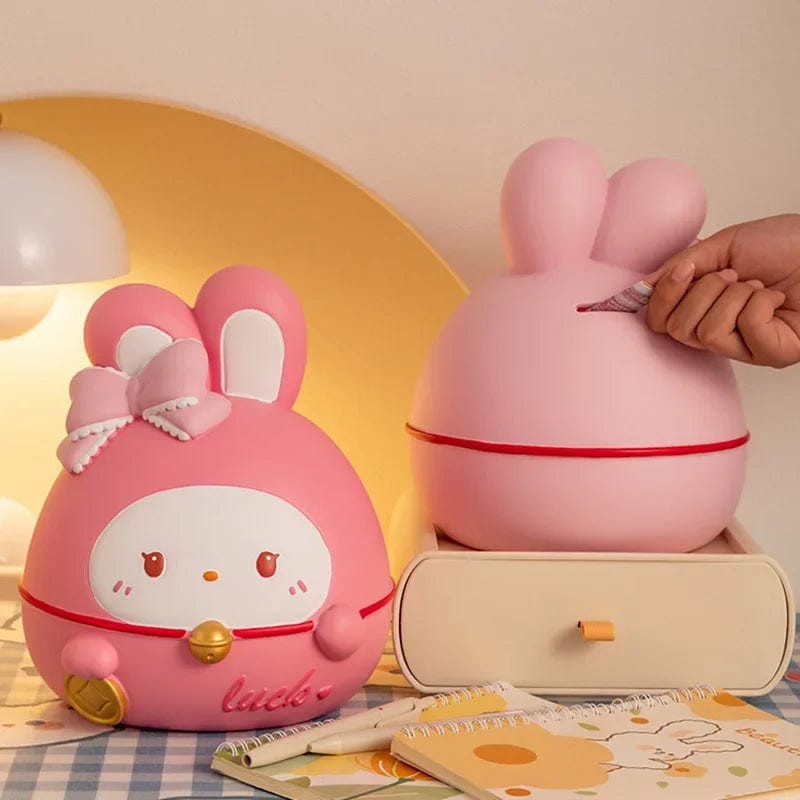 Tirelire Lapin Kawaii en Vinyle – Trop Mignonne 