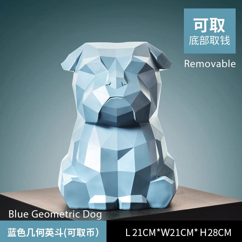 Canissimo™ - Tirelire Chien Design en Résine | Luxe & Fonctionnalité Blue