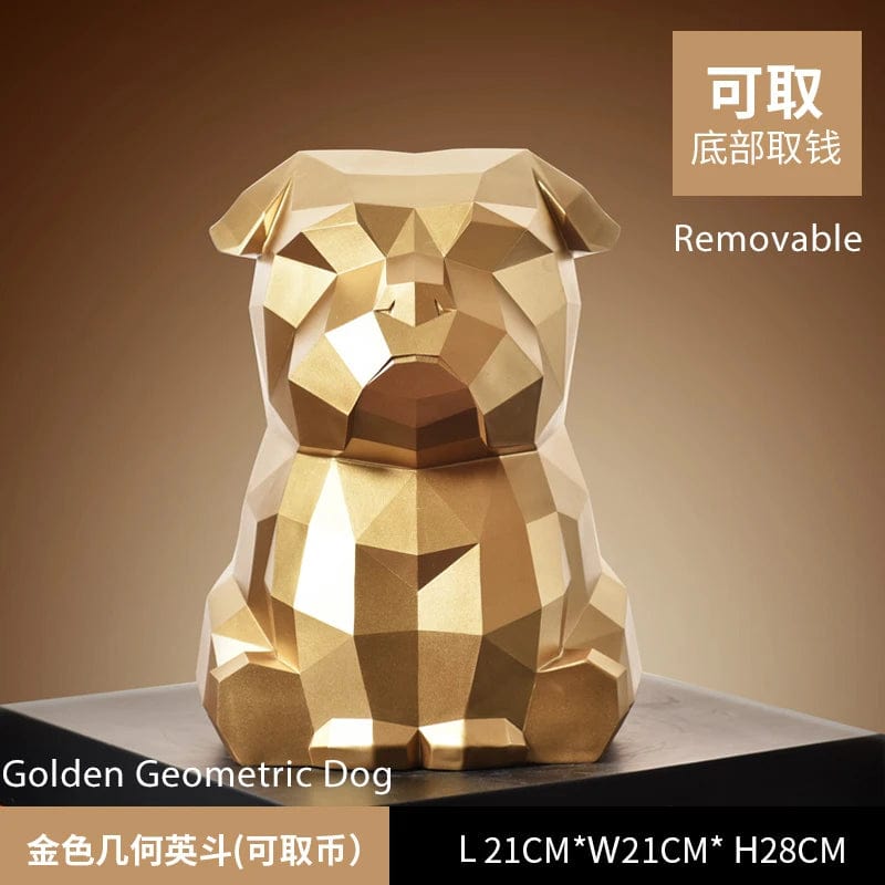 Canissimo™ - Tirelire Chien Design en Résine | Luxe & Fonctionnalité Gold