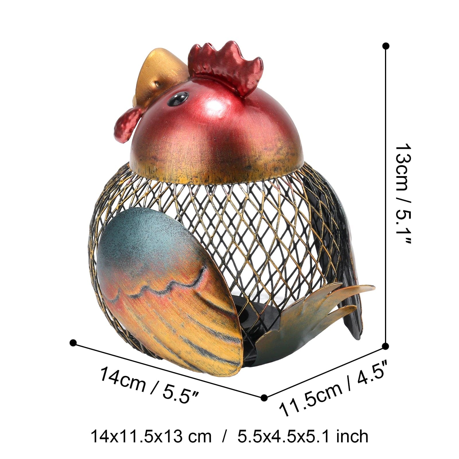 Cocorette™ - Tirelire Poule en Métal | Authentique et Originale AF001