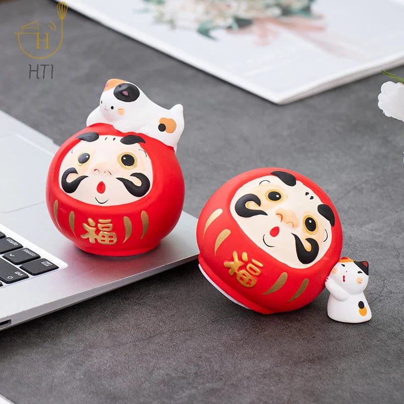 Tirelire Japonaise Daruma en Céramique - Chance & Prospérité | Darumagie™