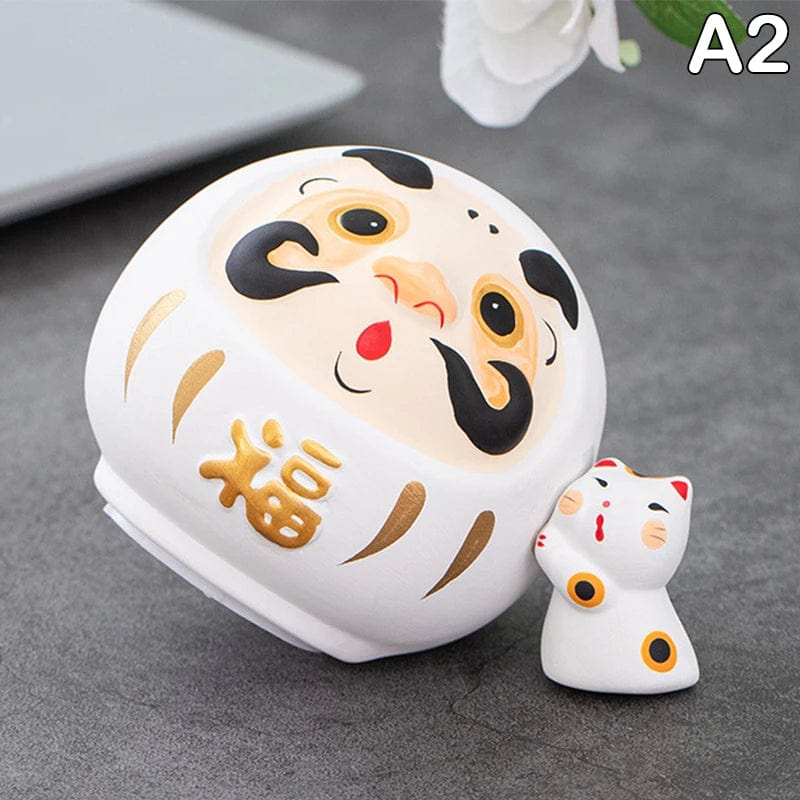 Tirelire Japonaise Daruma en Céramique - Chance & Prospérité | Darumagie™ A2