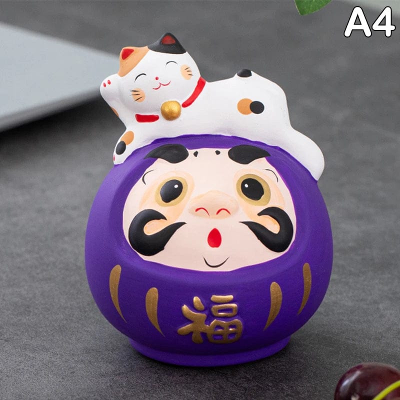 Tirelire Japonaise Daruma en Céramique - Chance & Prospérité | Darumagie™ A4