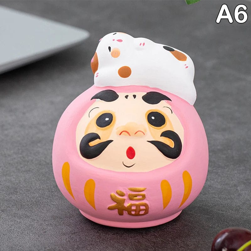 Tirelire Japonaise Daruma en Céramique - Chance & Prospérité | Darumagie™ A6