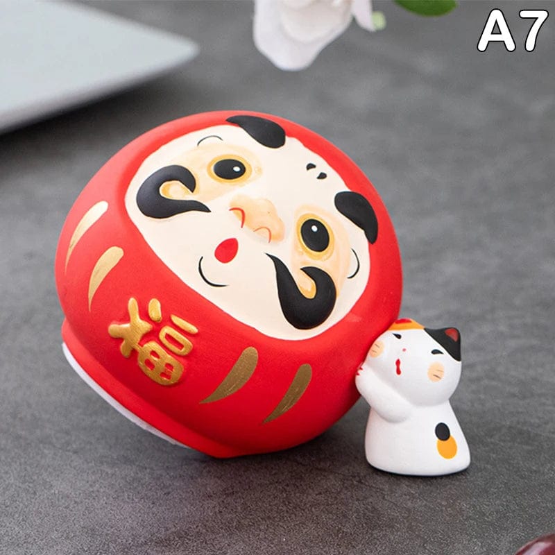 Tirelire Japonaise Daruma en Céramique - Chance & Prospérité | Darumagie™ A7