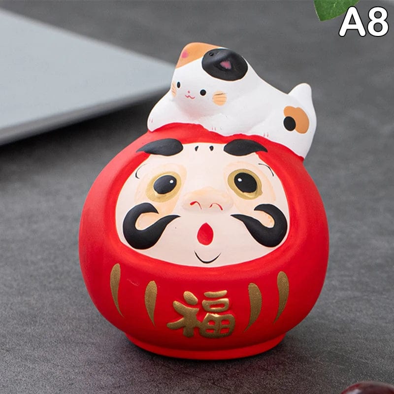 Tirelire Japonaise Daruma en Céramique - Chance & Prospérité | Darumagie™ A8