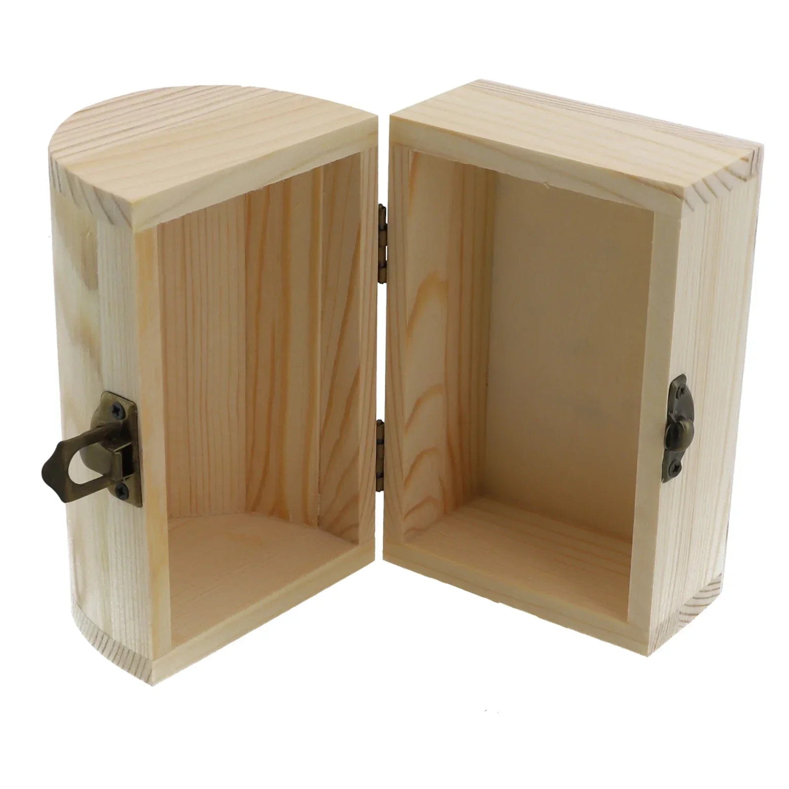 Decorate Wooden Box Wedding Wooden Arched Hinged Boxes Craft Jewellery Keepsake Pine Plain Small/Large High Quality