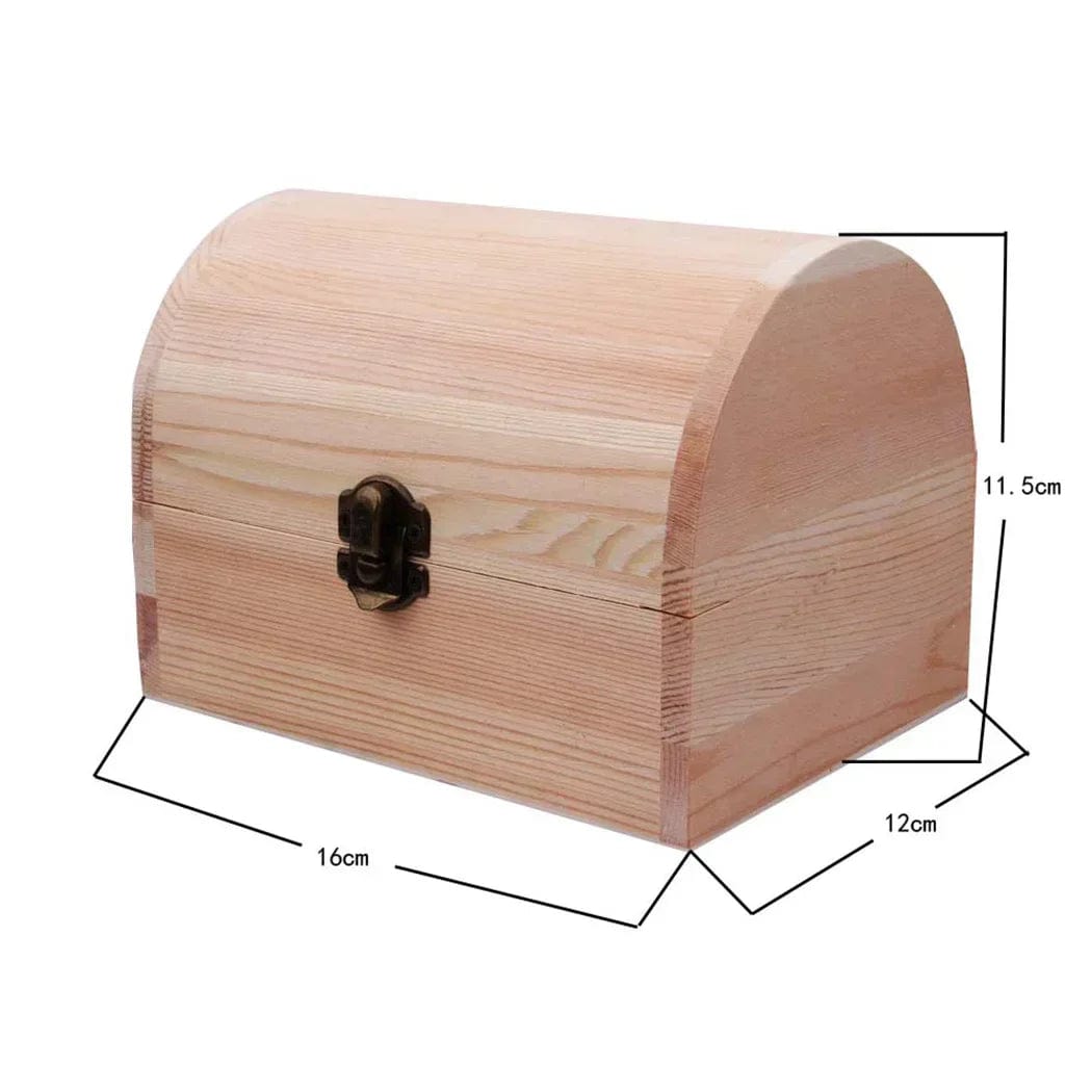 Decorate Wooden Box Wedding Wooden Arched Hinged Boxes Craft Jewellery Keepsake Pine Plain Small/Large High Quality