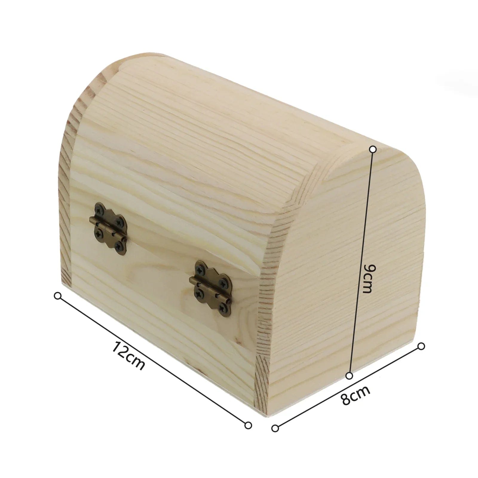 Decorate Wooden Box Wedding Wooden Arched Hinged Boxes Craft Jewellery Keepsake Pine Plain Small/Large High Quality