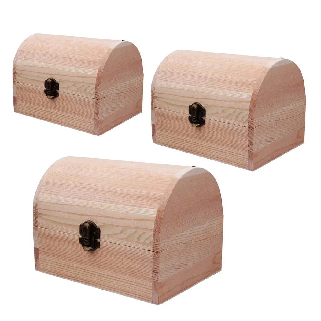 Decorate Wooden Box Wedding Wooden Arched Hinged Boxes Craft Jewellery Keepsake Pine Plain Small/Large High Quality