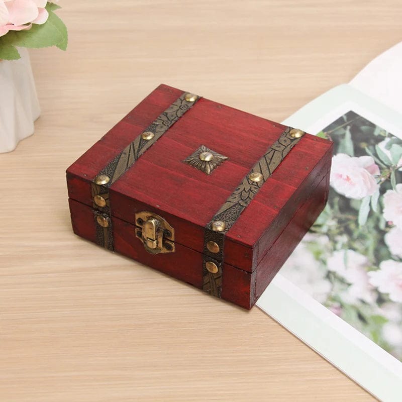 Coffret à Bijoux en Bois Rétro - Boîte de Rangement Élégante & Durable | Écrin d'Antiquité™ 1PC