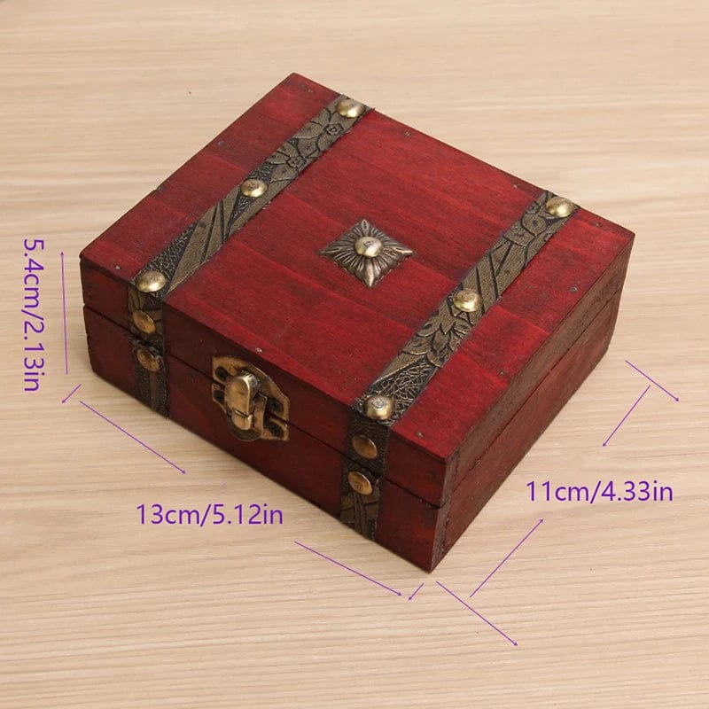 Coffret à Bijoux en Bois Rétro - Boîte de Rangement Élégante & Durable | Écrin d'Antiquité™ 1PC