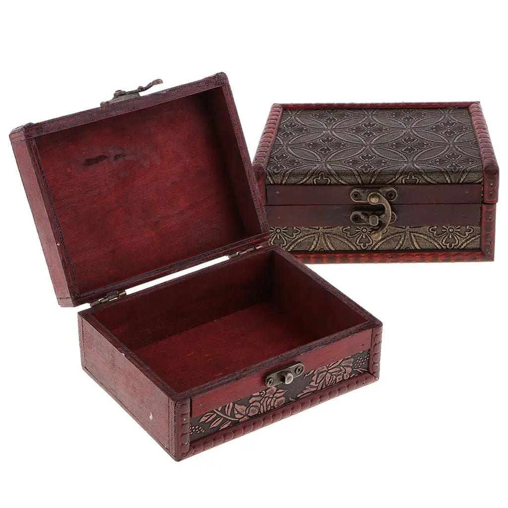 Coffret à Trésors en Bois Vintage - Boîte Décorative & Rangement | Écrin d'Héritage™