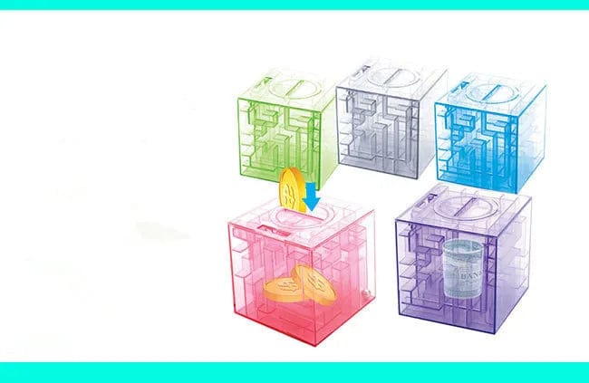 FunCubeBank - Tirelire cube transparent | Ludique & originale