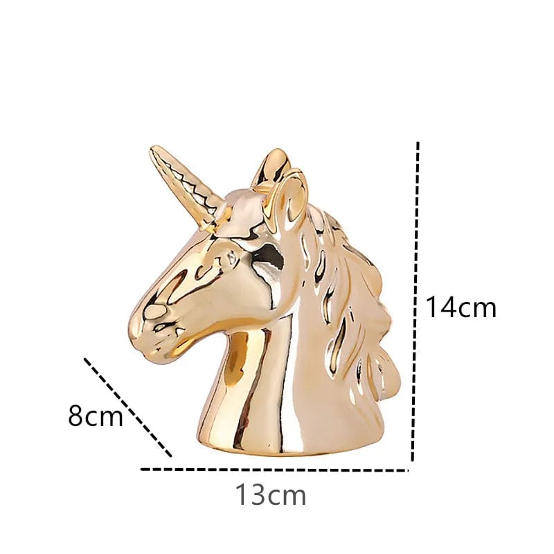 Goldicorn™ - Tirelire Licorne Dorée en Céramique | Élégance et Magie. Unicorn - Gold