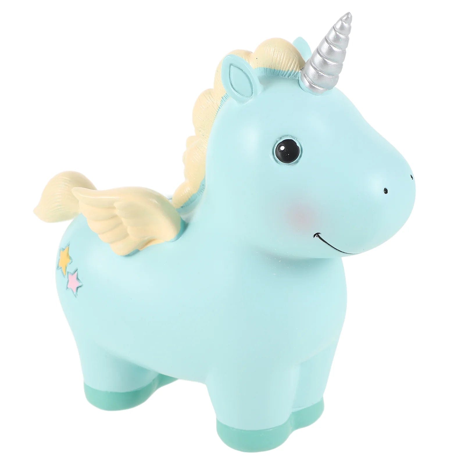 Licornéo™ - Tirelire Licorne en Résine | Économisez avec Fantaisie Blue17.5x16cm