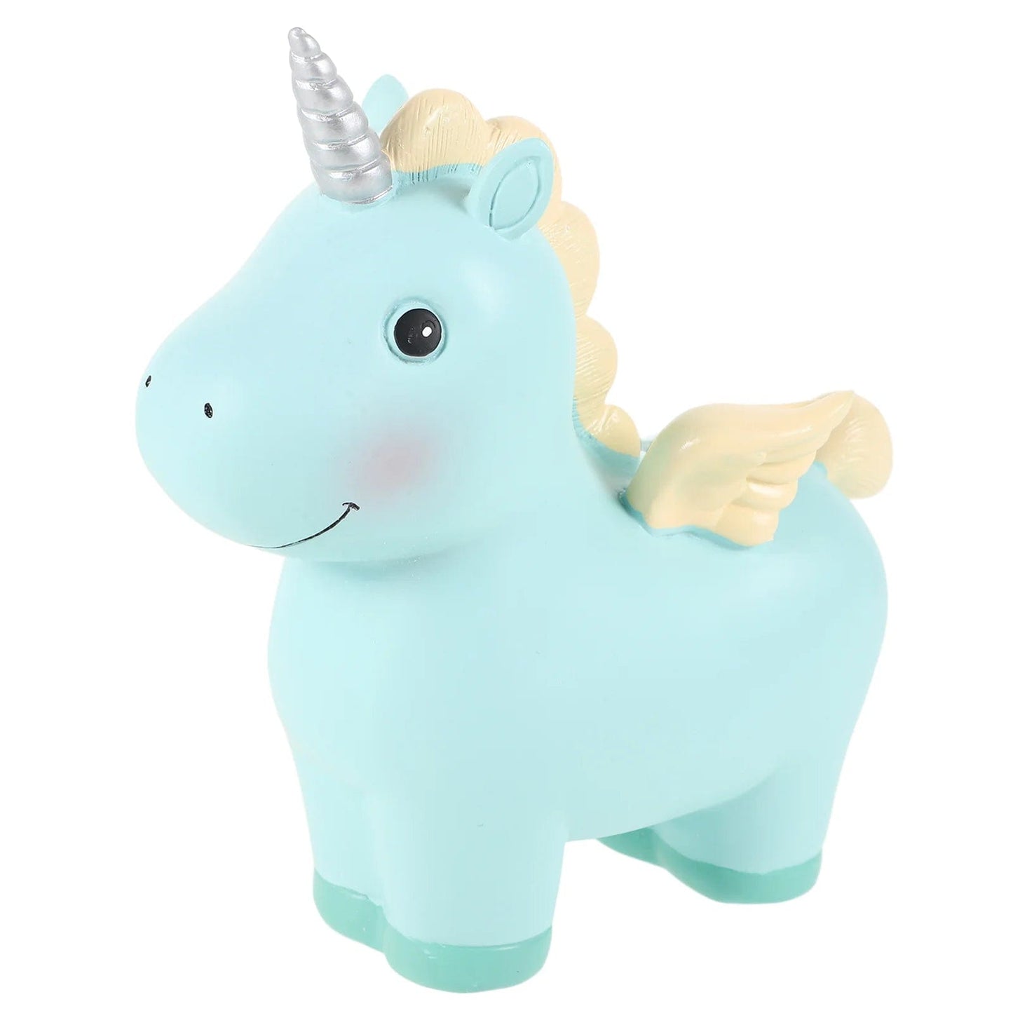 Licornéo™ - Tirelire Licorne en Résine | Économisez avec Fantaisie Blue17.5x16cm