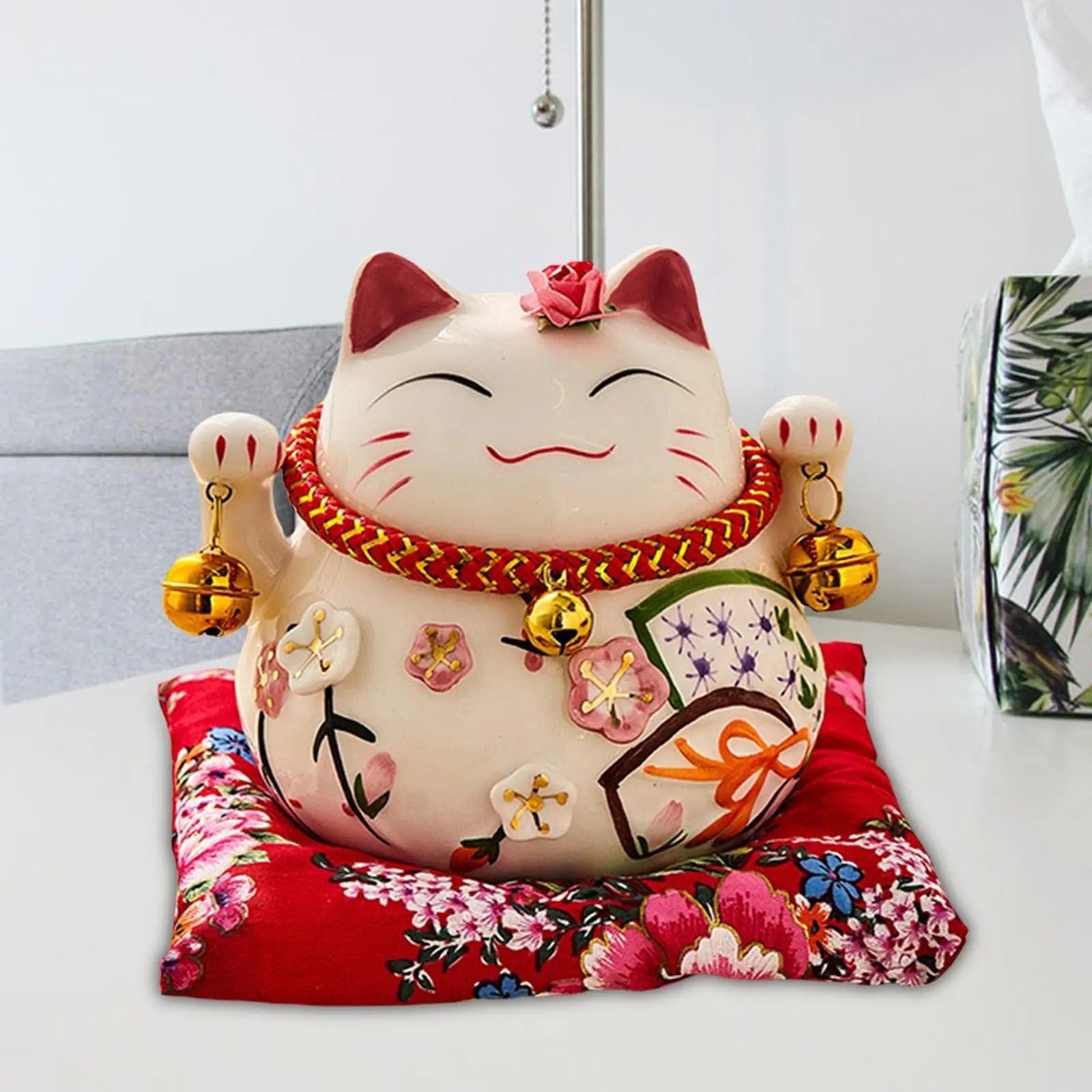 LuckyNeko™ - Tirelire Chat Porte-Bonheur Japonais | Symbole de Chance Four Seasons