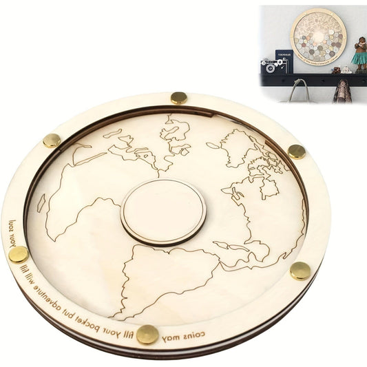 MemoriBank™ - Tirelire Souvenir en Bois | Cadeau Unique 6-Inch Map Model