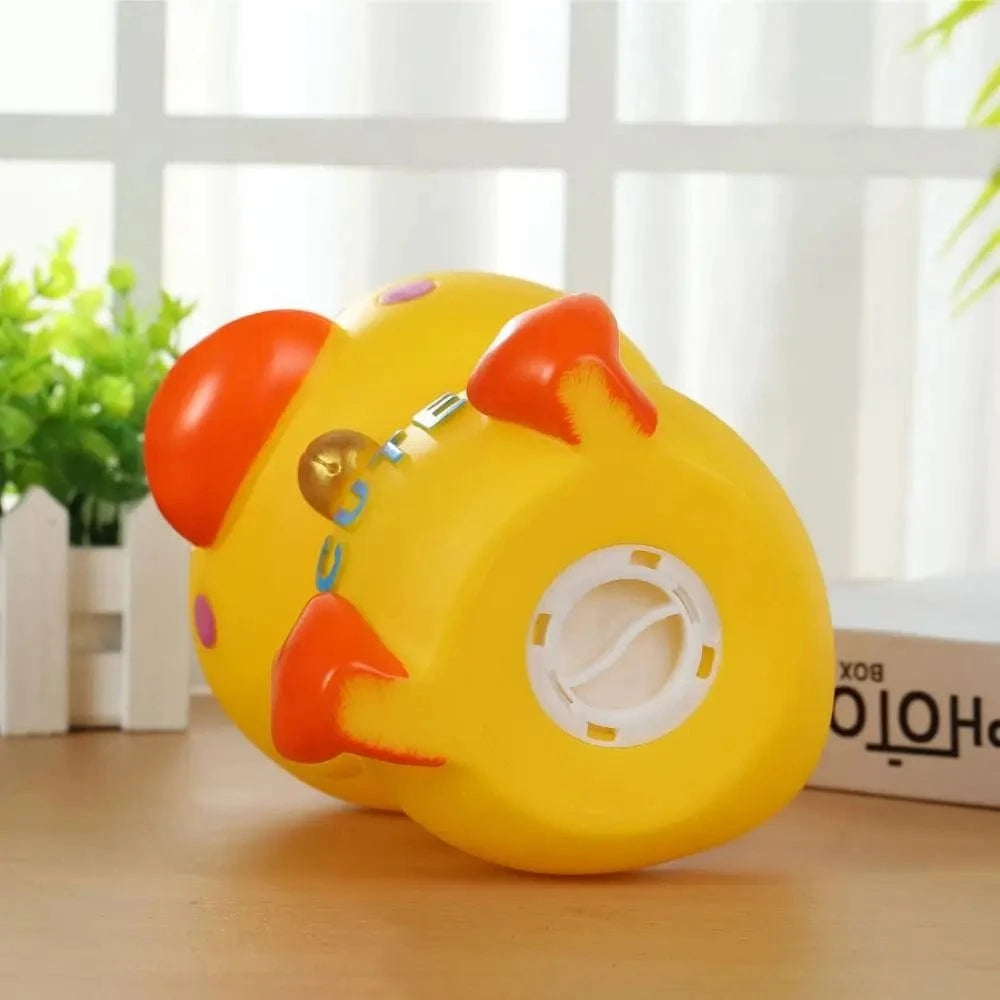 Multi-purpose Anti-fall Yellow Duck Piggy Bank Cute Handmade Duck Savings Tank Painted Cartoon Animal Ornament Desktop Yellow Duck