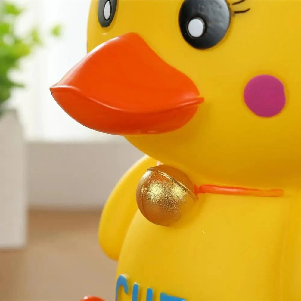 Multi-purpose Anti-fall Yellow Duck Piggy Bank Cute Handmade Duck Savings Tank Painted Cartoon Animal Ornament Desktop Yellow Duck