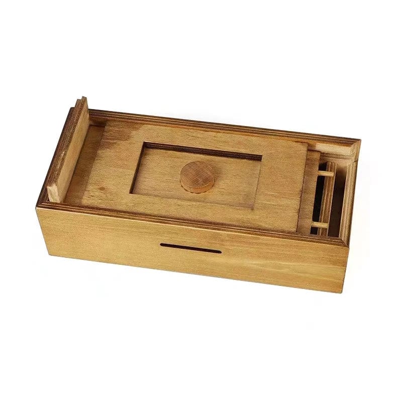 Coffre à Trésors Casse-Tête en Bois - Secret & Compartiments Cachés | MystériumBox™ Secret Puzzle Box