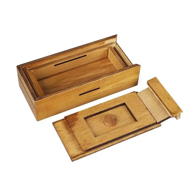 Coffre à Trésors Casse-Tête en Bois - Secret & Compartiments Cachés | MystériumBox™ Secret Puzzle Box