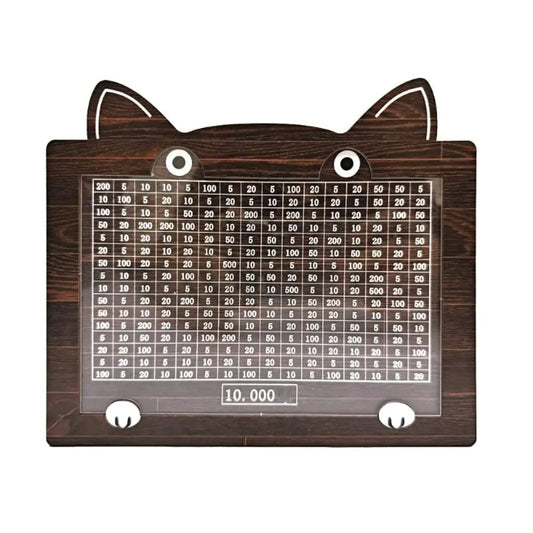 Tirelire Épargne Japonaise Chat en Bois - Déco Zen & Originale | NekoBank™ Brown 5000