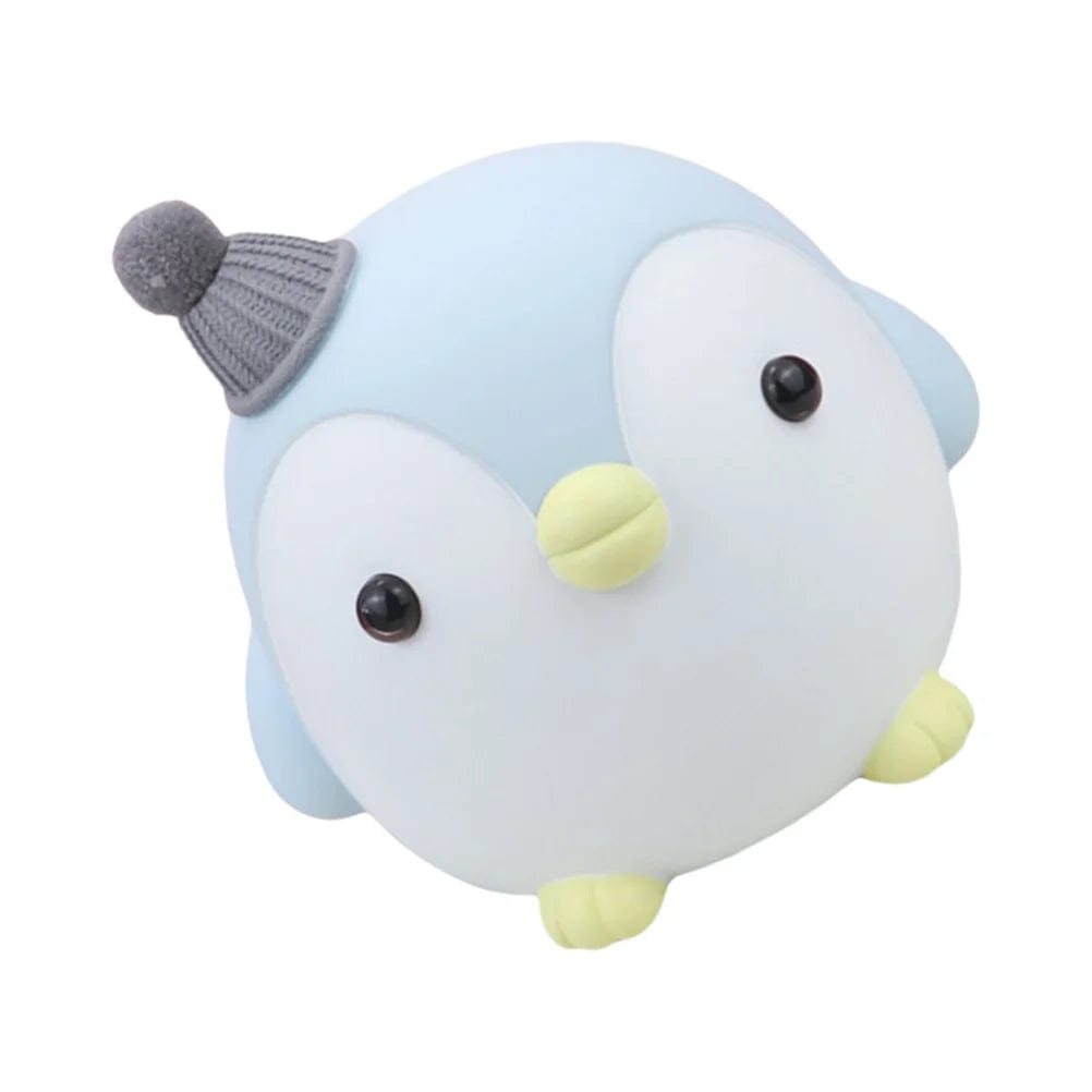 Tirelire Pingouin en Vinyle – Adorable et Pratique | PingoBanque Sky-blue