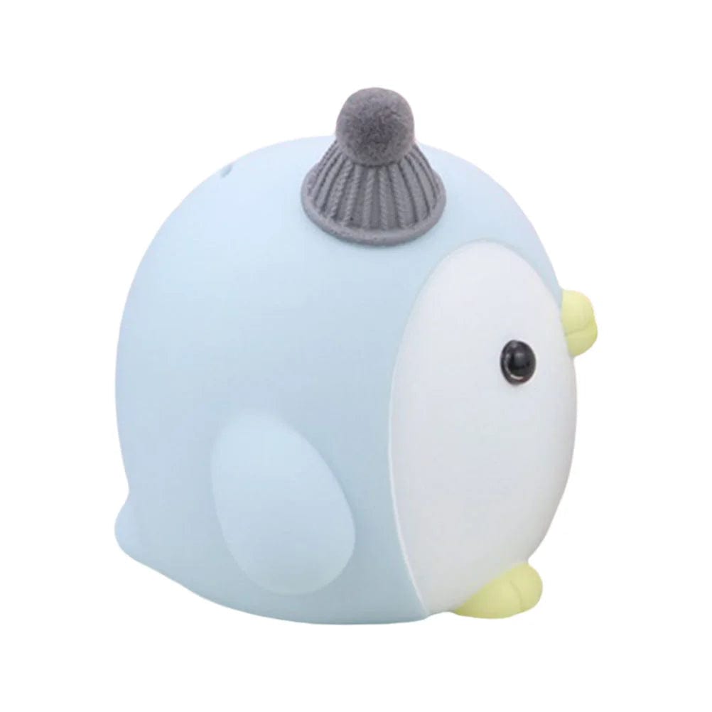 Tirelire Pingouin en Vinyle – Adorable et Pratique | PingoBanque Sky-blue