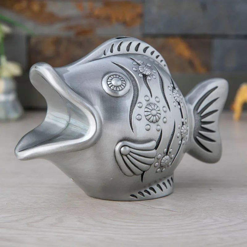 Tirelire Rétro Poisson Bigmouth Fish Bank en Alliage | Poisson d'Or™ antique petwer