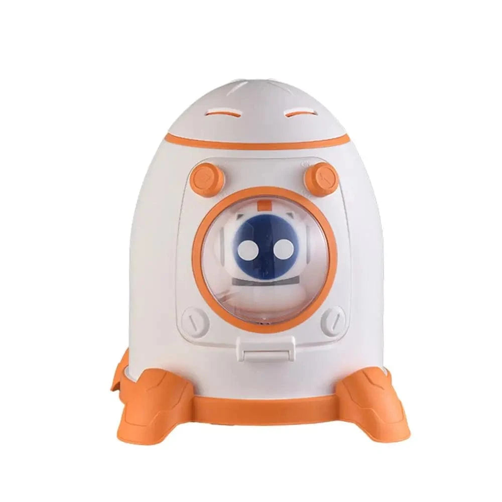 Rocket Japanese Piggy Bank Kids Creative Money Banking Toys Piggy Bank Money Saving Pot Coin Banks Coin Box With Lock Orange / CHINA