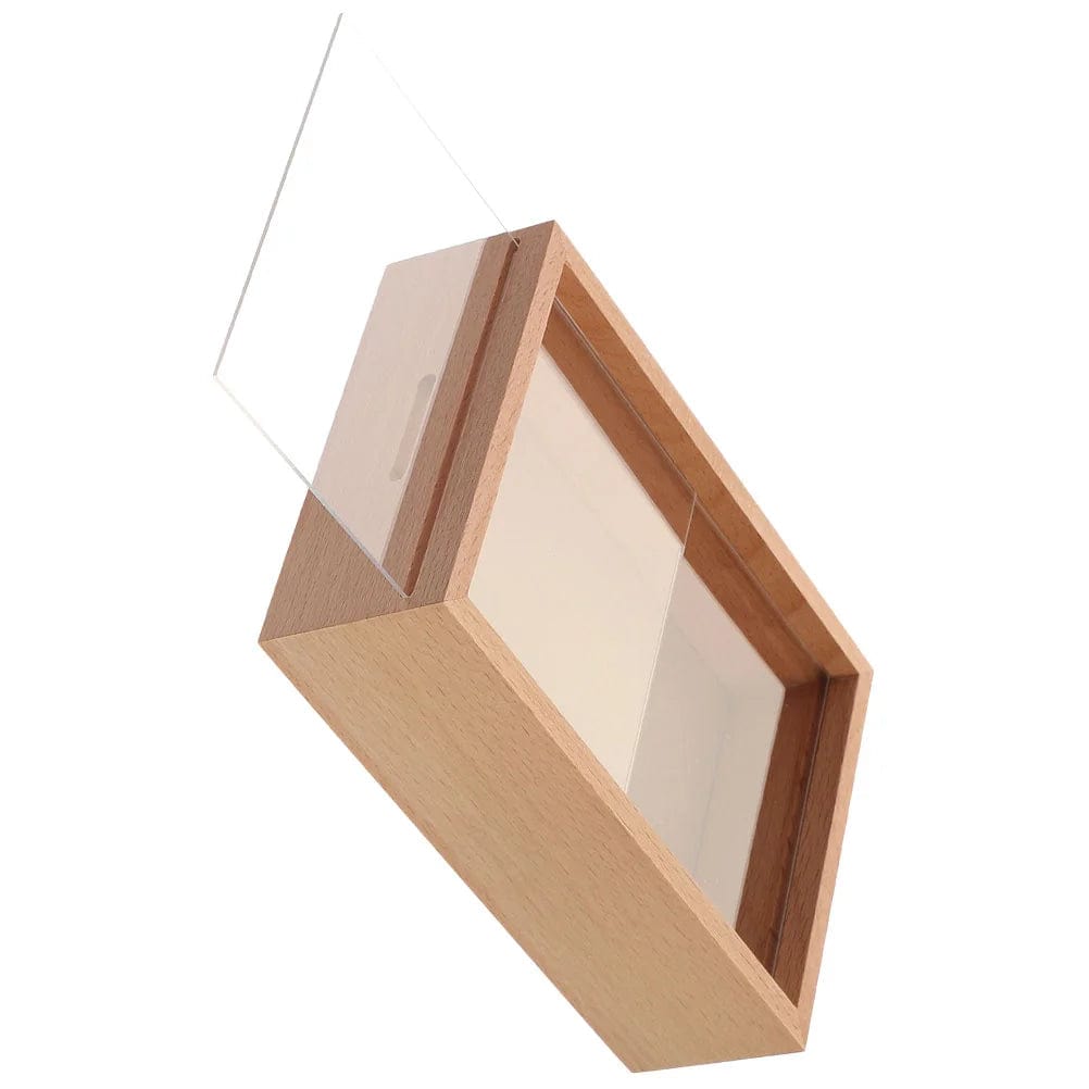 SaveFrame™ - Tirelire Cadre Photo en Bois As Shown