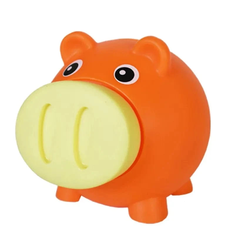 Tirelire Cochon en Silicone – Souple et Sécurisée | Cochon doux Orange