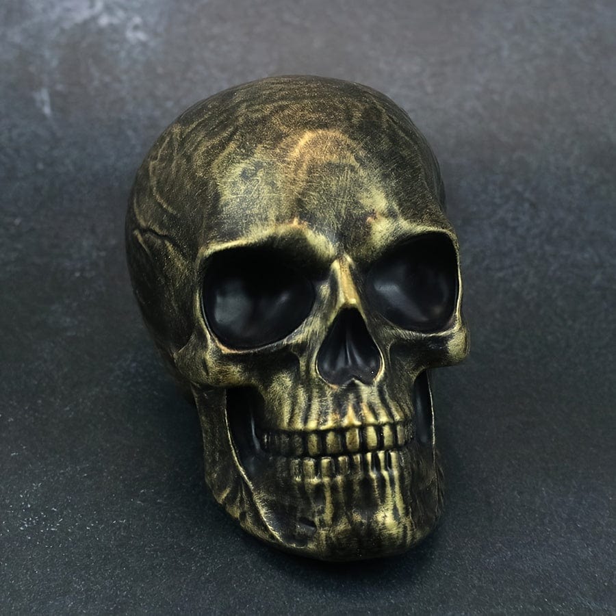 Tirelire Tête de Mort en PVC - Design Original et Audacieux VAULTANK Golden Skull Head Piggy Bank