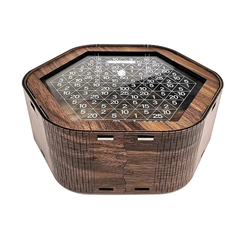 Tirelire Hexagonale en Bois Transparent - Style Japonais A