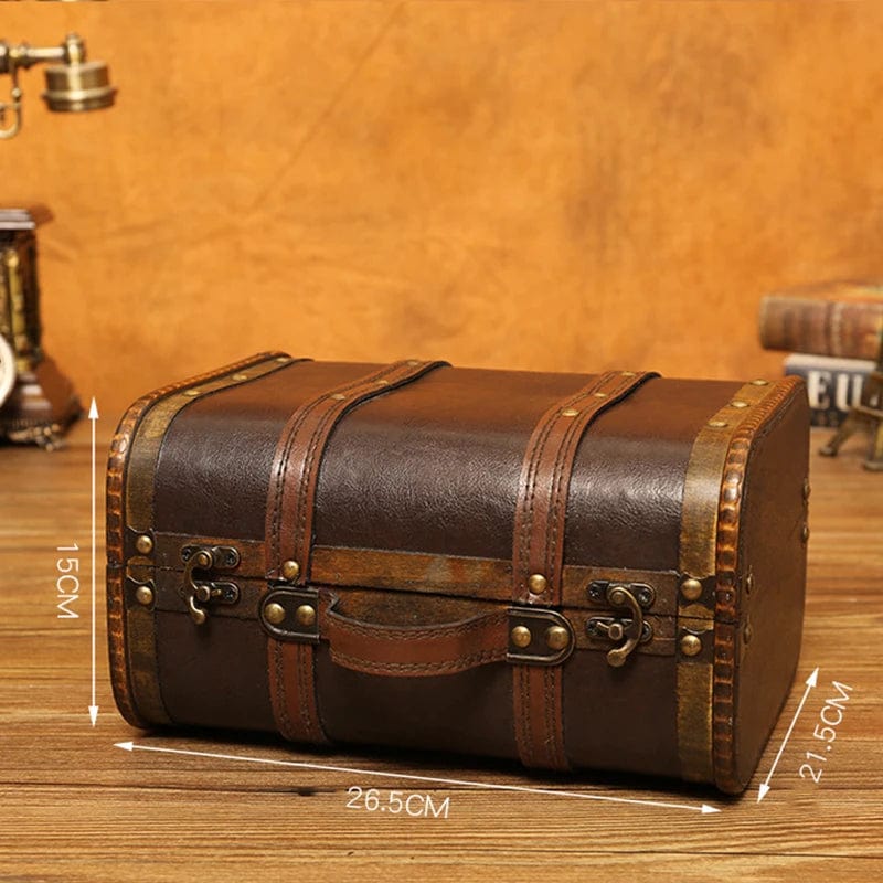 Coffre au Trésor en Bois Antique - Valise Médiévale Élégante | Trésor Médiéval™ L