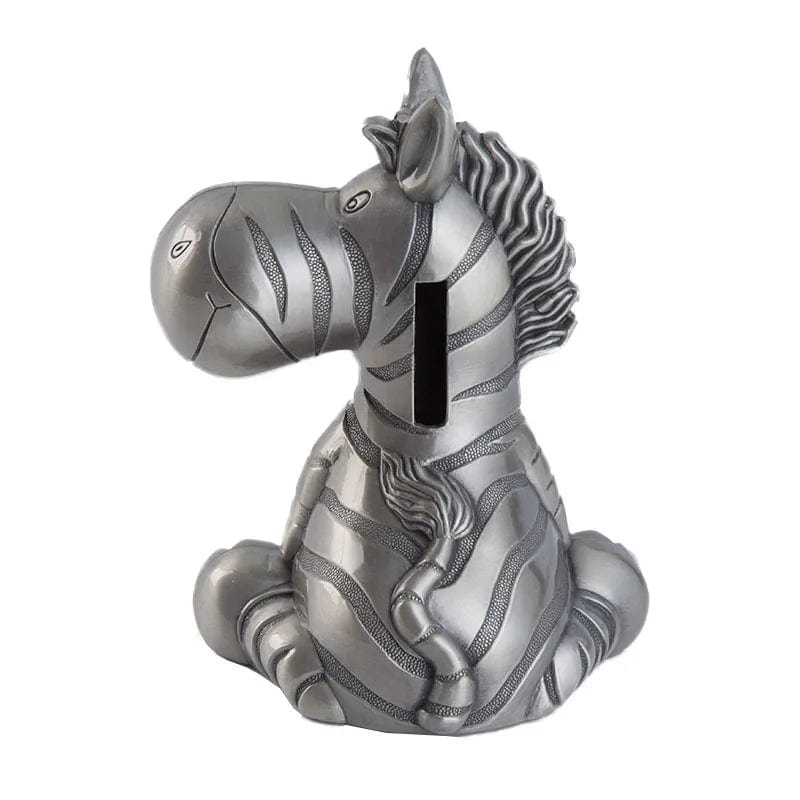 Tirelire Cheval Zèbre Créative en Alliage de Zinc – Originale & Décorative | Zébrargent™ Silver